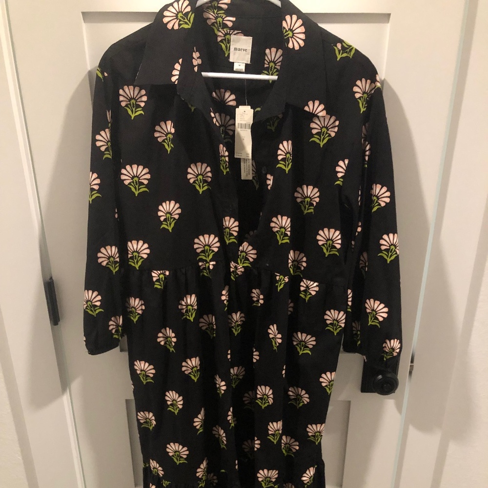 Anthropologie Bettina Tiered Shirt Dress by Maeve